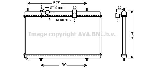 AVA QUALITY COOLING Радиатор, охлаждение двигателя PEA2256